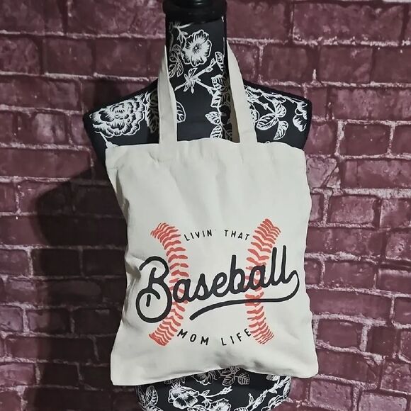 unbranded Handbags - Baseball 🎁 Mom Life Canvas Tote Bag